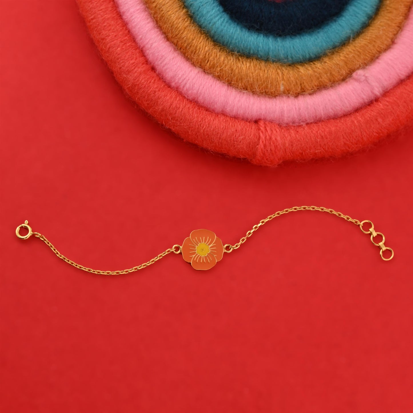 Orange Flower Bracelet