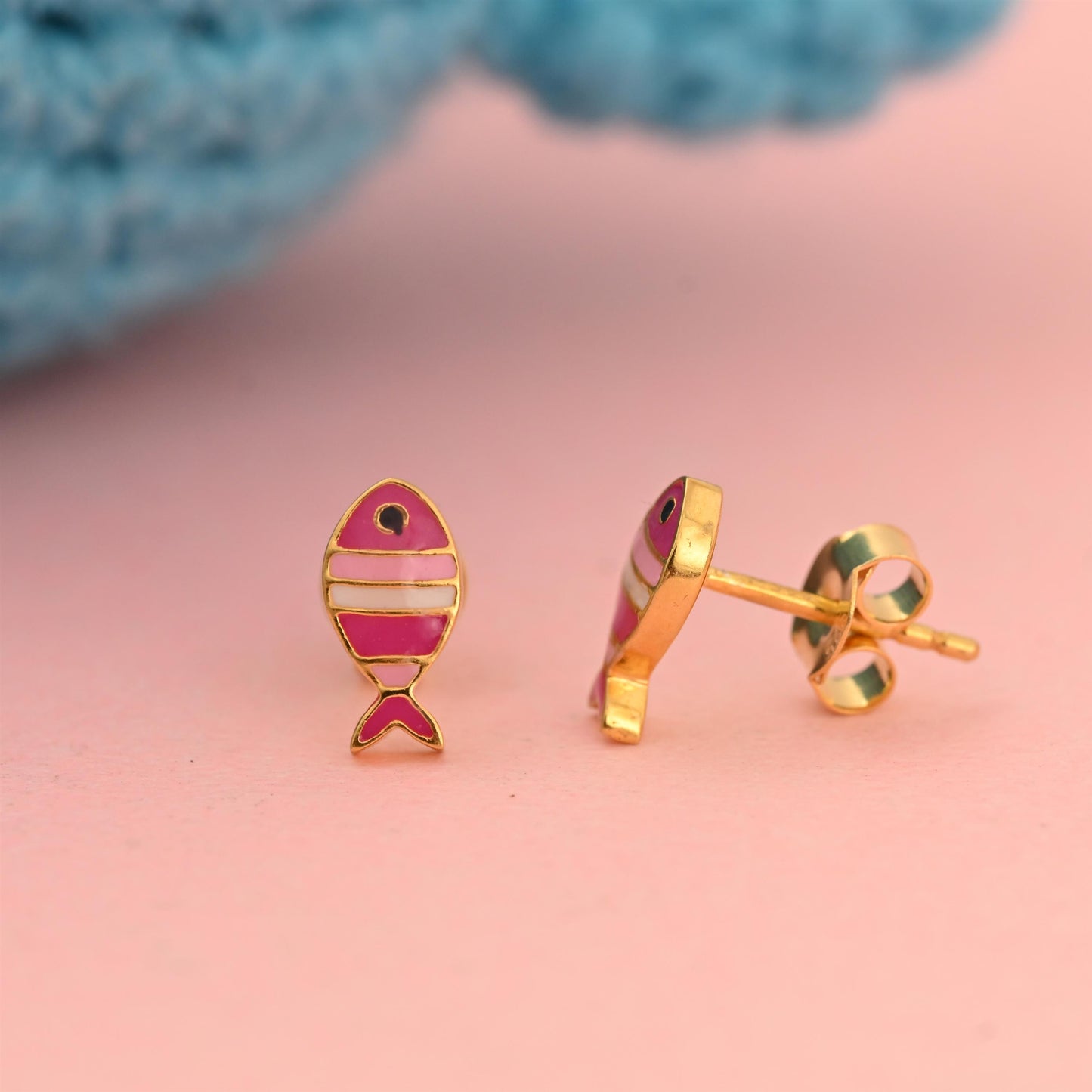 Pink Fish Earrings