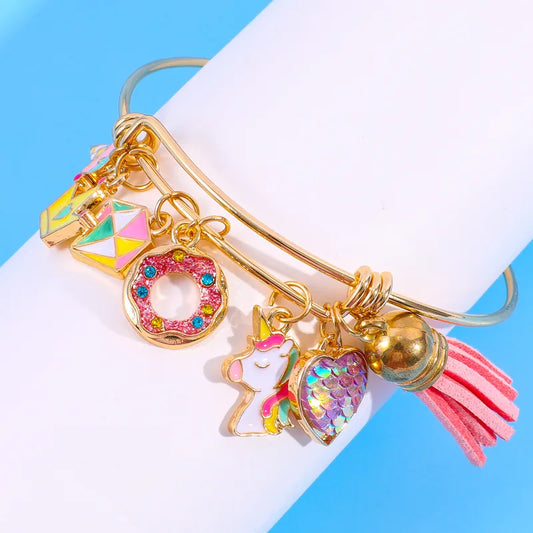Multi Charm Doughnut Bangle.