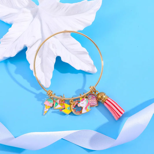 Multi Charm Doughnut Bangle.