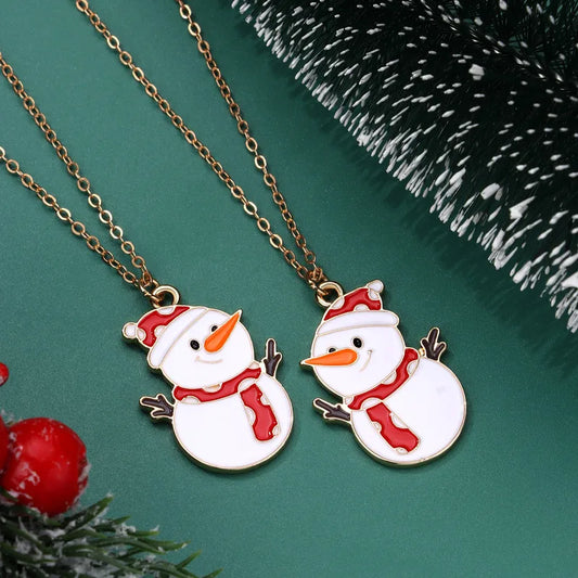 Snowman Pendant With Chain.