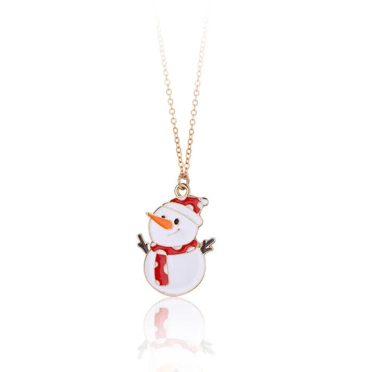 Snowman Pendant With Chain.