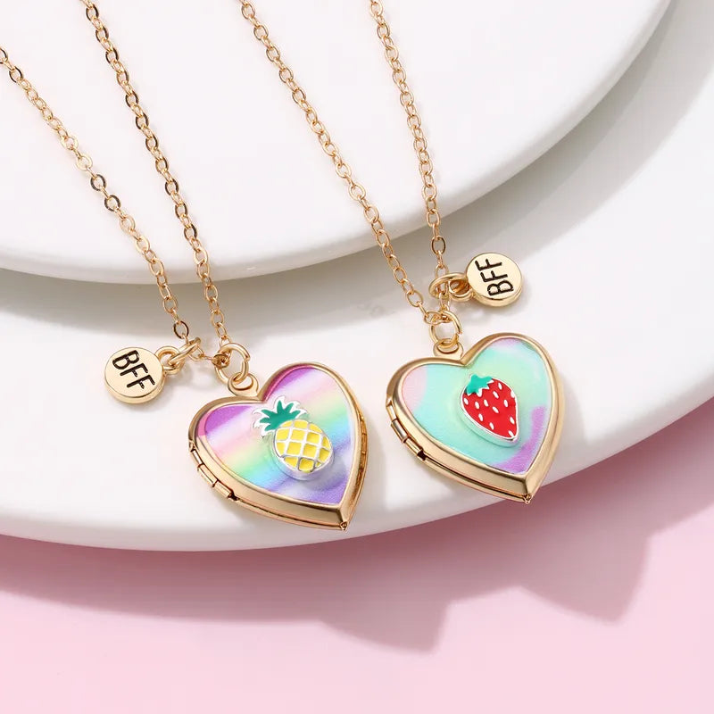 BFF Heart Locket Strawberry & Pineapple.