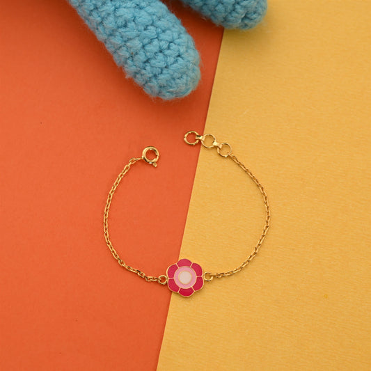 Pink Flower Bracelet