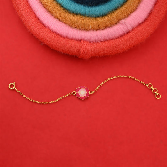 Pink Flower Bracelet