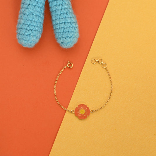 Orange Flower Bracelet