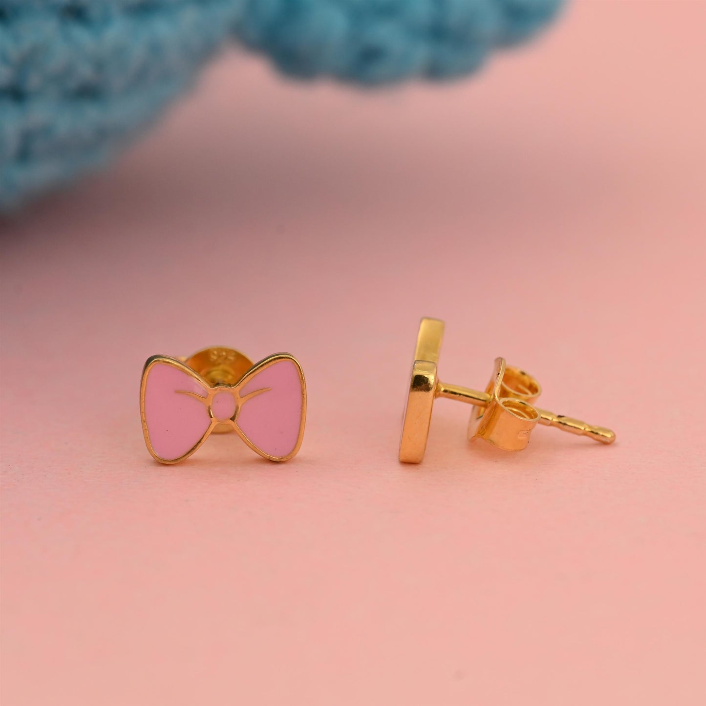 Pink Bow Earrings