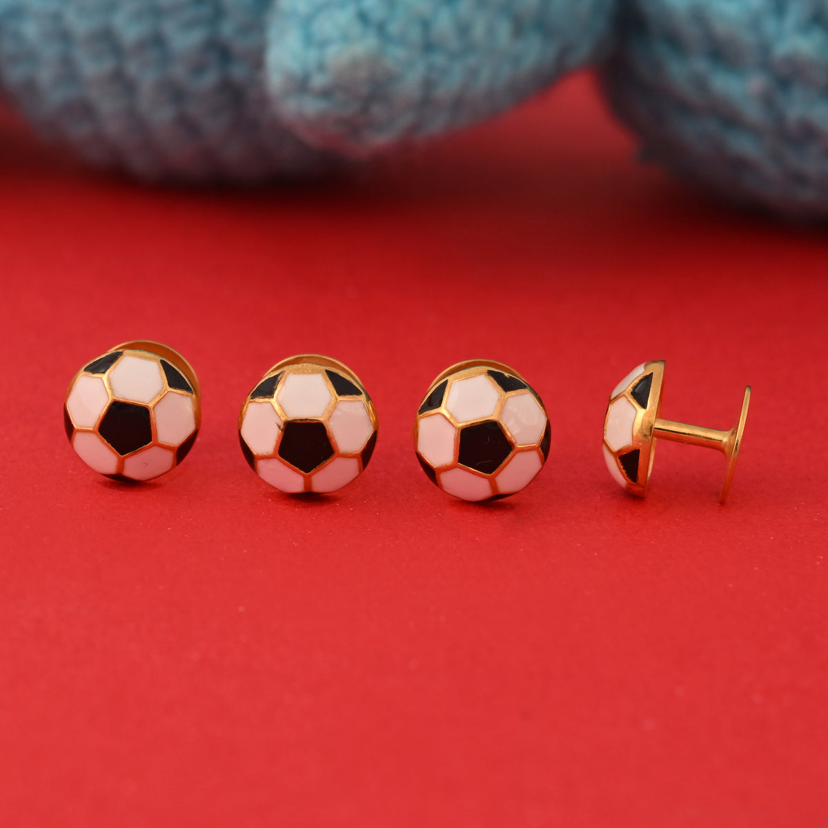 Football Kurta Button/ Cufflinks Set for Stylish Outfits