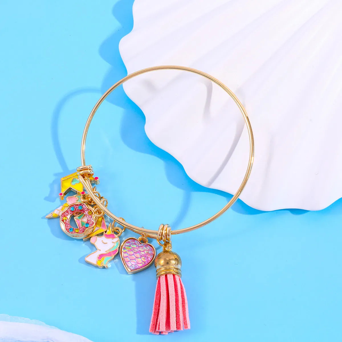 Multi Charm Doughnut Bangle.