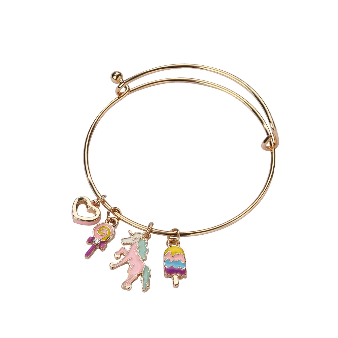 Multi Charm Unicorn Bangle.