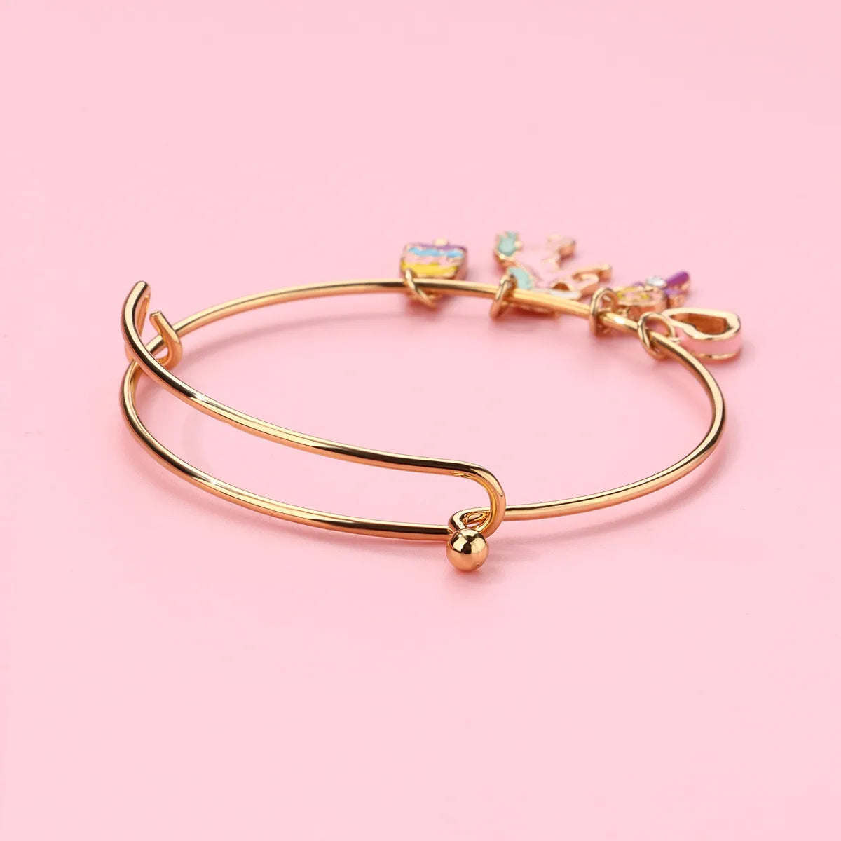 Multi Charm Unicorn Bangle.