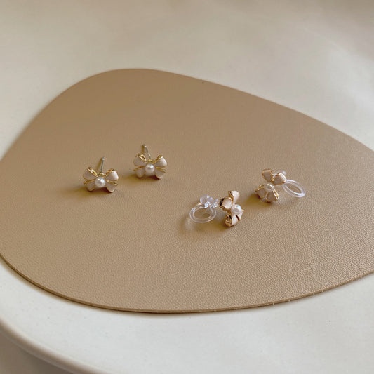 Bow Clip on Earrings.
