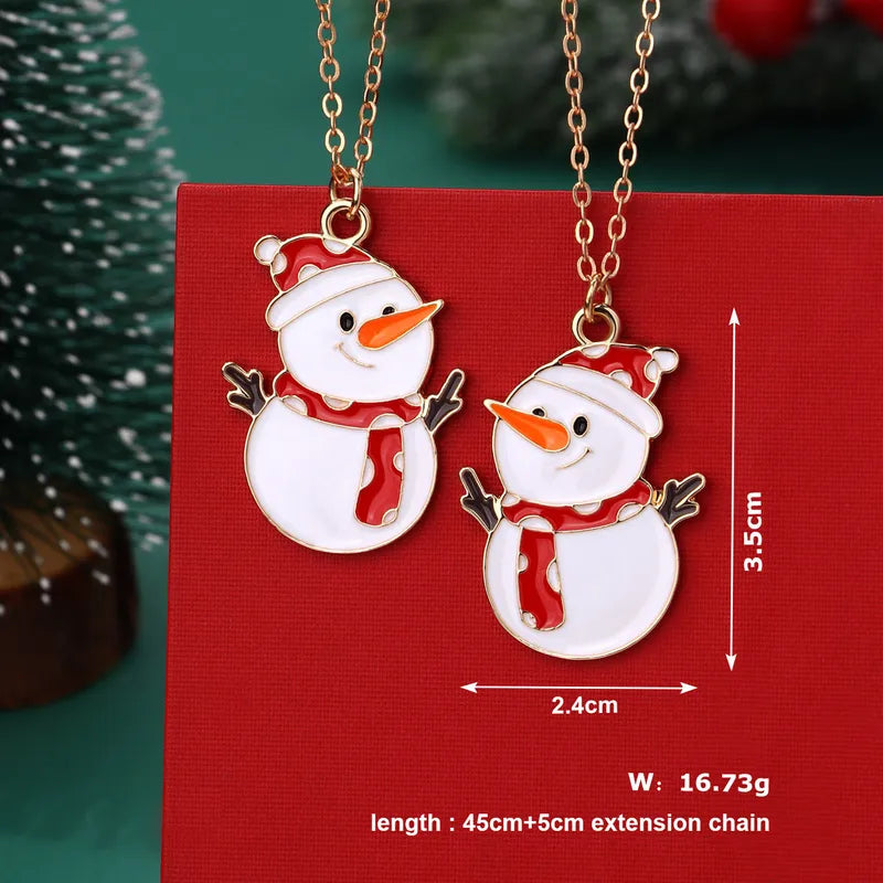 Snowman Pendant With Chain.