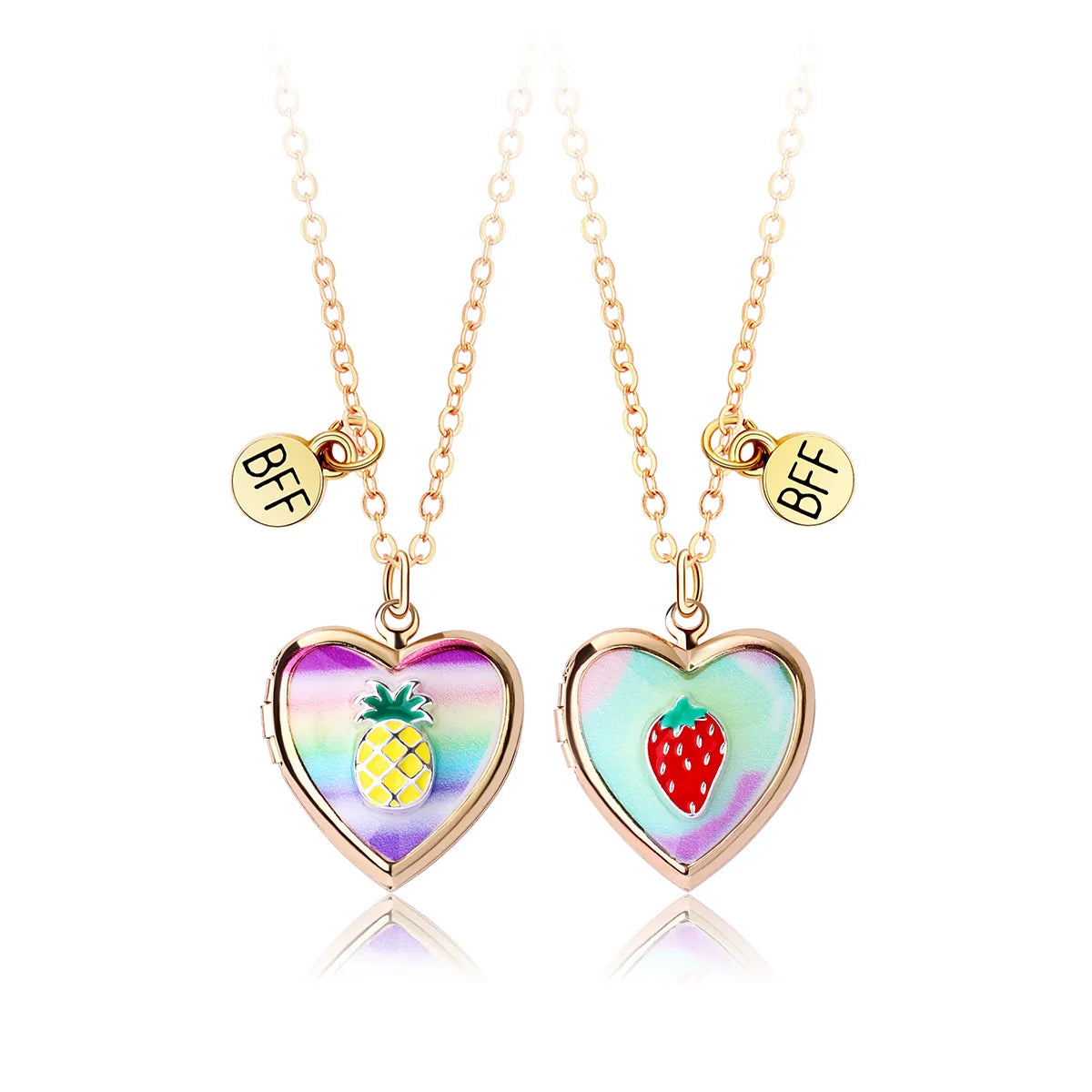 BFF Heart Locket Strawberry & Pineapple.