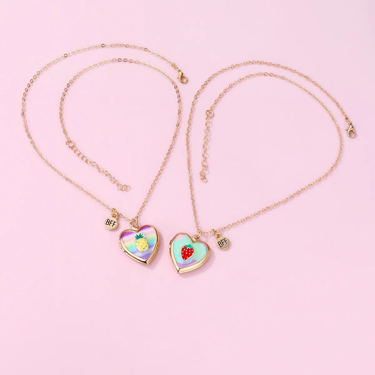 BFF Heart Locket Strawberry & Pineapple.